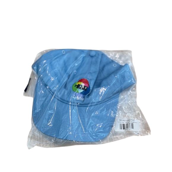 Madhappy Shades Rainbow Embroidered Dads Nouns Hat in Light Blue NWT - Picture 2 of 3